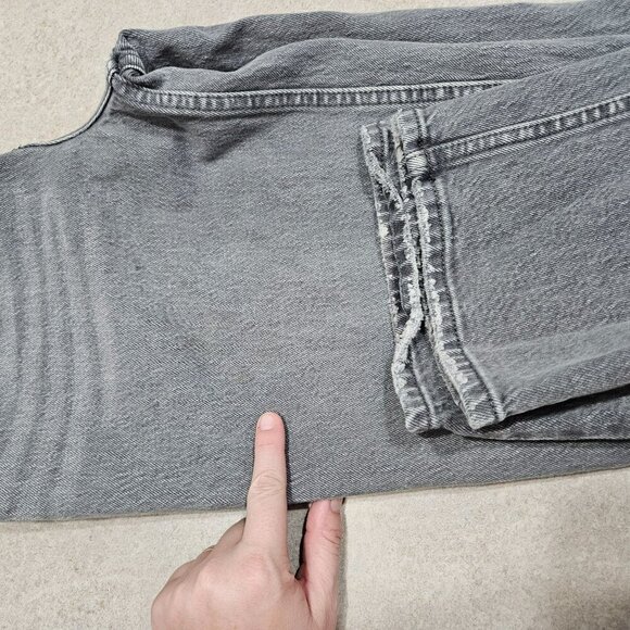 Abercrombie & Fitch‎ Women's 90s Straight Ultra High Rise Jeans 28/6 Long Gray - Picture 15 of 16
